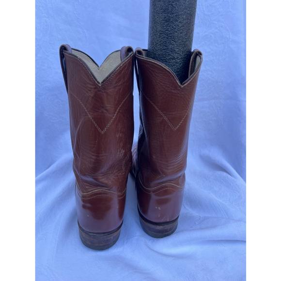 Unisex Justin Brown Western Cowboy Boots Size men’s size 7.5‎ made in USA - Picture 10 of 15